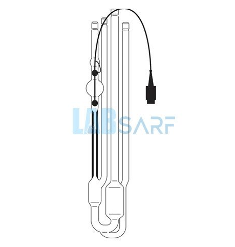 TC Sensörlü & 4 Uçlu & +70 ile +150 °C Ubbelohde Viskozimetreler (DIN)
