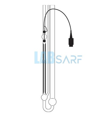 TC Sensörlü & 3 Uçlu & +70 ile +150 °C Mikro-Ubbelohde Viskozimetreler (DIN)