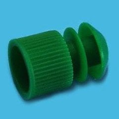 PE Yivli Kapak, Ø11-13 mm Tüplere Uygun, Yeşil 1000 Ad./Paket-(1 Paket)