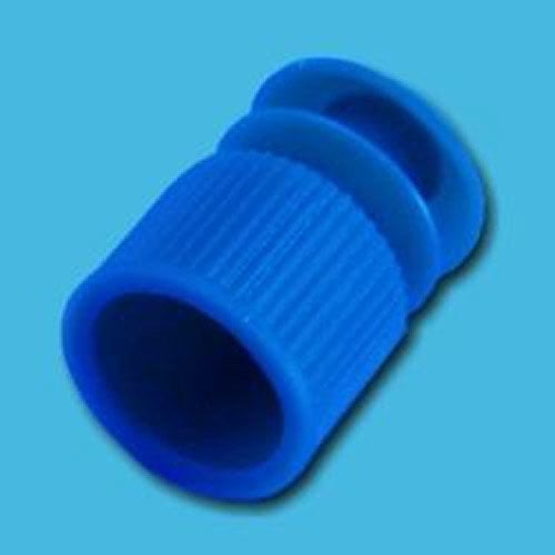 PE Yivli Kapak, Ø11-13 mm Tüplere Uygun, Mavi 1000 Ad./Paket-(1 Paket)