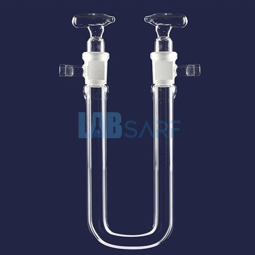 Kurutma Tüpü U Formlu Musluklu Çap 13 Mm Dişi Şilif: Ns 14/23 100 Mm- (1 Adet)