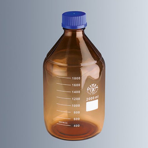 Şişe & Cam Payreks & Otoklavlanabilir & Mavi Kapaklı & Amber & 500 ML -1 Adet