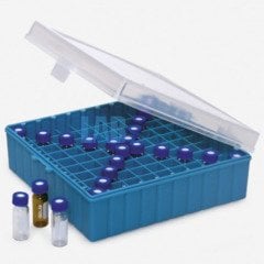 Tüp Kutusu Menteşe Kapaklı & 100 Delikli & Mavi - (1 Adet)