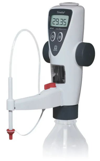Dijital Büret Titrette, 10 ml  (Geri döngü vanalı ve 0,001 ml hassasiyette)