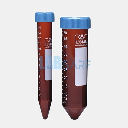 Tüp 15 Ml & Steril-DNA/RNA free & Santrifüj & Konik Tabanlı & Vida Kapaklı & Amber - 50 Adet/Paket-(1 Paket)