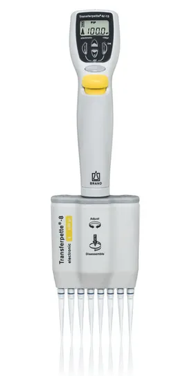 Elektronik Ayarlı 8 Kanallı, 5 - 100 ul