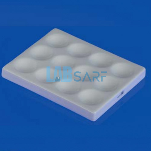 Porselen Plaka 12 Kuyucuklu  Spot Plates  U x D x Y: 127 x 97 x 12 mm  Çap: 25 mm  Derinlik: 6 mm