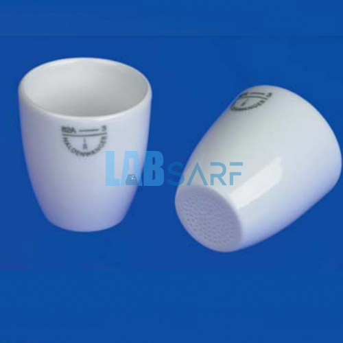 Porselen Gooch Krozesi Uzun  25 ml Üst Çap: 35 mm Alt Çap: 24 mm Yükseklik: 41 mm  Gözenek Çapı: 0 5 mm