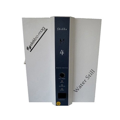 Metalik Su Damıtma Cihazı & 4 L/Saat Kapasite & 8 L Depo (2 faz) & Harici Filtre & Paslanmaz Çelik Gövde -1 Adet