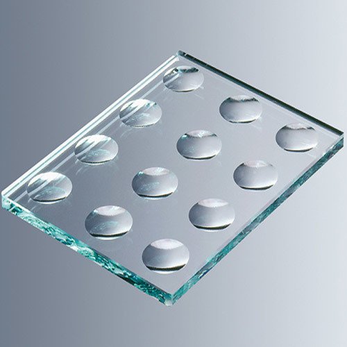 Boşluklu Cam Plaka & Boyama İçin & Traşlı & 6 Gözlü -1 Adet