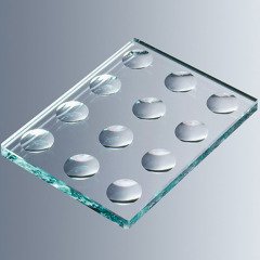 Boşluklu Cam Plaka & Boyama İçin & Traşlı & 6 Gözlü -1 Adet