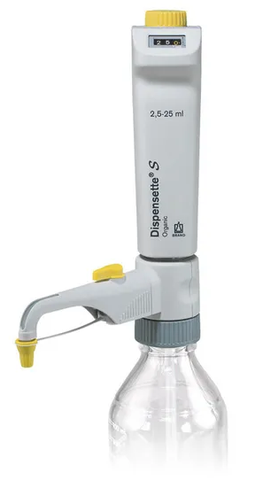 Dispensette, Dijital Organik, Vanalı; 2,5-25 mL