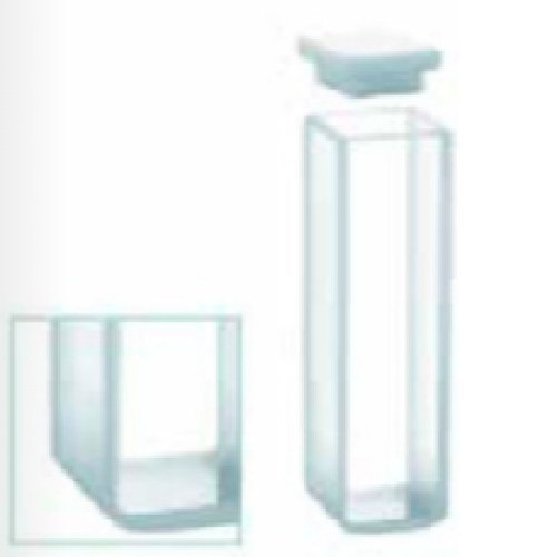 Standart küvet, kapaklı, yuvarlak köşeli, cam, 5 mm Işık Yollu, 1.70 ml Hacim