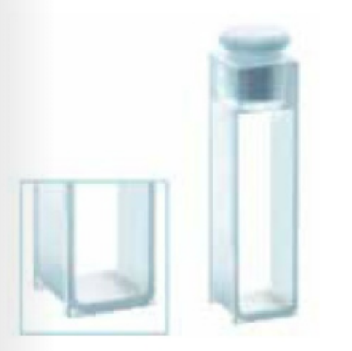 Standart küvet, şilifli kapaklı, keskin köşeli, Quartz, 50 mm Işık Yollu, 17.50 ml Hacim