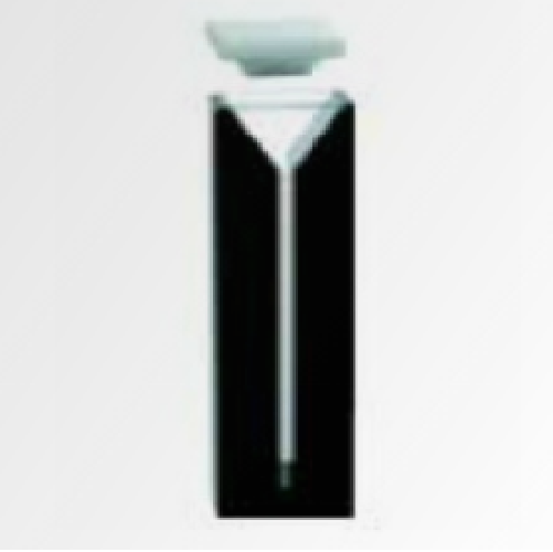 Mikro küvet, siyah gövdeli, kapaklı, Quartz, 5 mm Işık Yollu, 0.17 ml Hacim