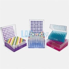 Cryo Tüp Kutusu 81 Yuvalı & Polikarbonat & Mor & 2 Ml İçin - (1 Adet)