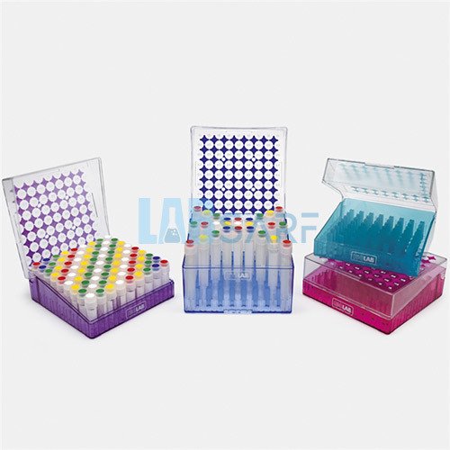 Cryo Tüp Kutusu 81 Yuvalı & Polikarbonat & Rubi & 2 Ml İçin - (1 Adet)