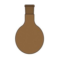 Balon, Tek boyunlu, Amber renk , DY 100 ml Hacim , NS : 14.5/23