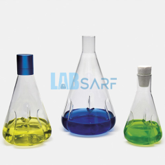 Erlen Cam Girintili 2000 Ml Düz Boyunlu Tabanlı Kapaksız ''Hücre Kültürü İçin''-1 Adet