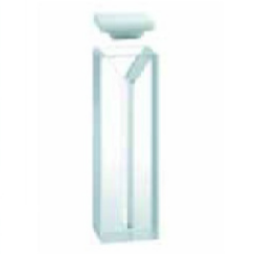 Mikro küvet, buzlu cam gövdeli, kapaklı, Cam, 10 mm ışık Yollu, 0.35 ml Hacim