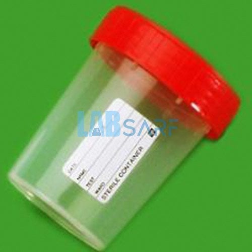 Numune Kabı, Plastik, PP, Hacim 180 ml,Steril, Etiketli 25 Ad./Paket - (1 Pk)