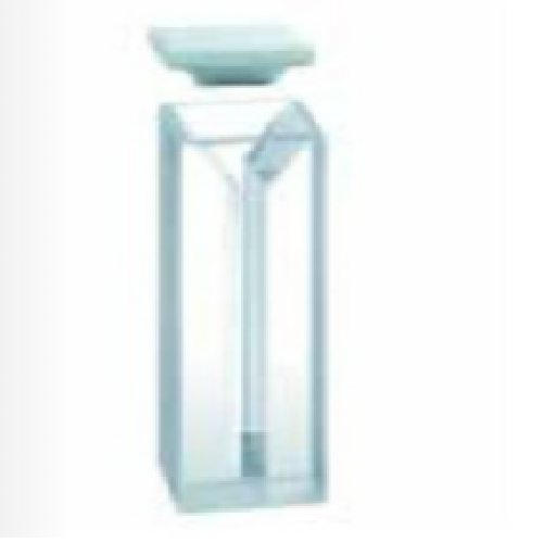 Mikro küvet, buzlu cam gövdeli, kapaklı, Cam, 40 mm Işık Yollu, 2.80 ml Hacim