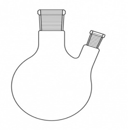 Balon, İki boyunlu ,(45◦ Açılı Boyun) 25 ml Hacim, NS : 14,5/23  - 14,5/23