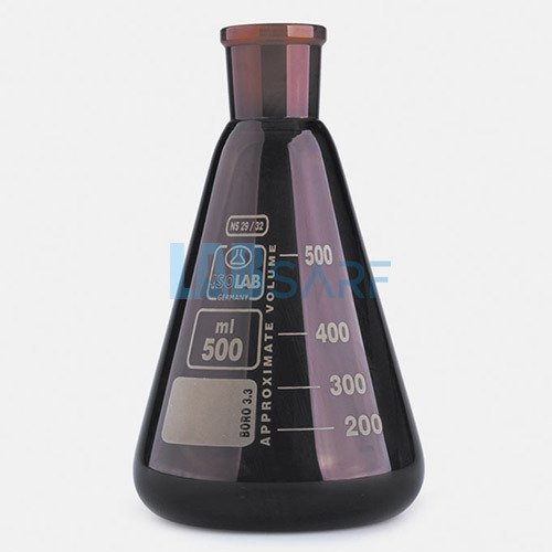 Erlen 100 Ml Cam & Amber & Şilifli Ns29/32  - (1 Adet)