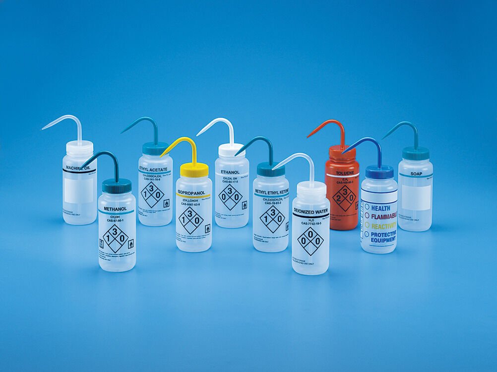 LDPE Piset, Genis Boyunlu, Ventilli, Methanol, 250 mL  1 Ad.