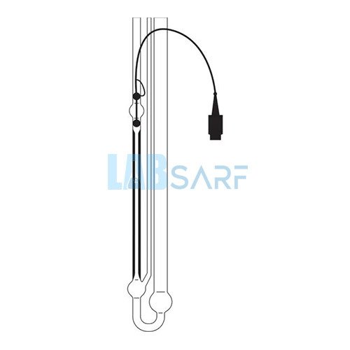Mikro-Ubbelohde Viskozimetre TC Sensörlü & 3 Uçlu & -40 ile +30 °C Ölçüm Sıcaklığı Type No: 573 23