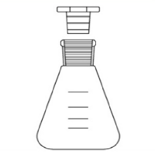 Erlen, Şilifli, Plastik kapaklı, 1000 ml Hacim, NS: 29/32
