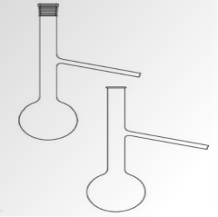 Engler distilasyon balonu, Şilifli, 100 ml Hacim, NS: 19/26