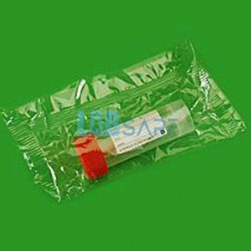 Numune Kabı, Hacim 25 ml, Kaşıklı, Steril, Etiketli, Tek Tek Poşetli 50 Ad./Paket - (1 Pk)