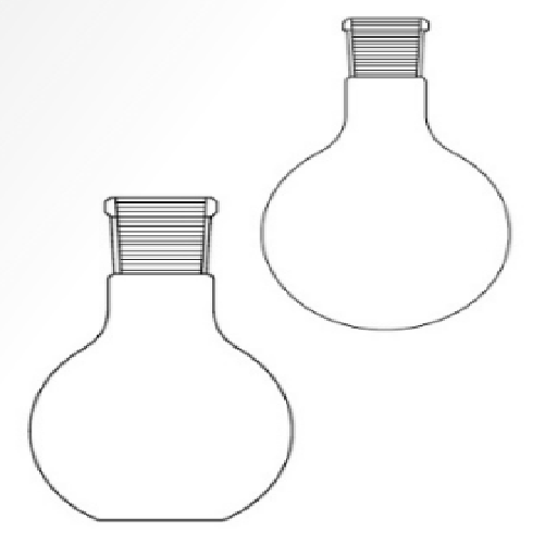 Tek boyunlu balon, DD, 250 ml Hacim, NS: 19/26