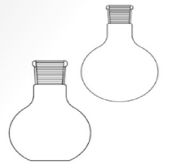 Tek boyunlu balon, DY, 25ml Hacim, NS: 19/26