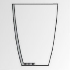 Kroze Kapaksız, 120  ml Hacim, 60mm x 75mm Dış Çap * Yükseklik