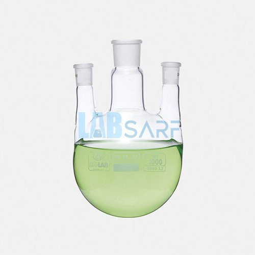 Balon 2000 Ml Merkez Boyun: Ns 29/32 Yan Boyunlar: Ns 29/32 Dibi Yuvarlak & 3 Boyunlu & Paralel Yan Boyun - (1 Adet)