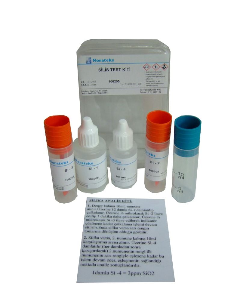 SİLİS KİTİ	( l damla=3ppm ) Test Kiti