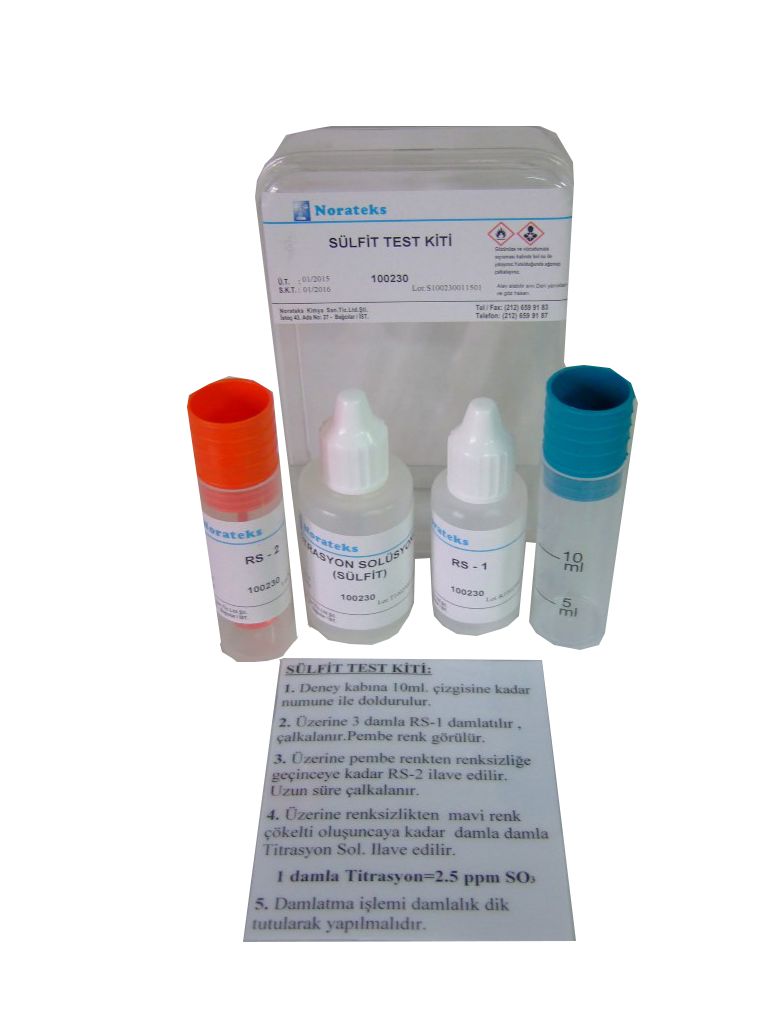 SÜLFİT                               	( l damla=2,5ppm ) Test Kiti