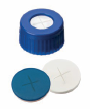 9mm Kombinasyon Contası:PP Vidalı Kapak, mavi, Silikon beyazı/PTFE mavi, çapraz yarık