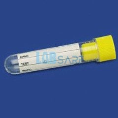 Plastik Test Tüpü, Dibi Yuvarlak, Hacim 3 ml, PS, 12x56 mm, Steril, Etiketli 2000 Ad./Paket- (1 Pk)