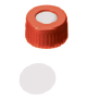 9mm Kombinasyon Contası: PP Kısa Dişli Kapak, kırmızı, ortası delikli; PTFE virgina, 53° Shore D, 0,2 mm