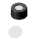9mm Kombinasyon Contası: PP Kısa Dişli Kapak, siyah, ortası delikli; PTFE Virgina, 53° Shore D, 0,2 mm