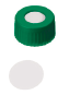 9mm Kombinasyon Contası: PP Kısa Dişli Kapak, yeşil, ortası delikli; l PTFE virgina, 53° Shore D, 0,2 mm