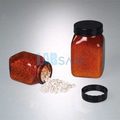 Geniş Boyunlu Kutu & Kare & PVC Amber Şeffaf & 100 ml & 0356-0100