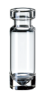 1,1 ml Mikrolitre Kıvrım Boyunlu Flakon ND11, 32x11,6 mm, şeffaf cam, 1. hidrolitik sınıf