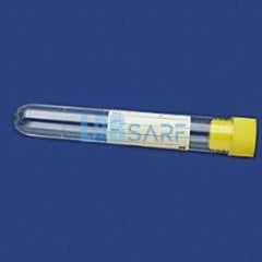 Plastik Test Tüpü, Dibi Yuvarlak, Hacim 10 ml, PS, 16x100 mm, Steril, Etiketli 100 Ad./Paket-(1 Pk)