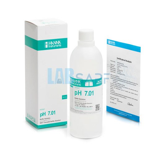 pH 7.01 Kalibrasyon Tamponu & Sertifika ile (500 mL)