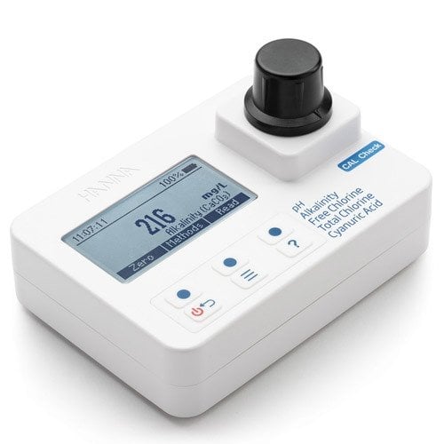 Taşınabilir Fotometre & CAL Kontrollü pH, Alkalinite, Serbest Klor, Toplam Klor ve Siyanürik Asit & Taşıma Çantası ve CAL Check Standartlarını İçeren Kit -1 Adet