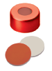 11mm Kombinasyon Contası: Alüminyum Kapak kırmızı lake, ortası delikli; Kırmızı Kauçuk/PTFE beji, 45° Shore A, 1,0mm